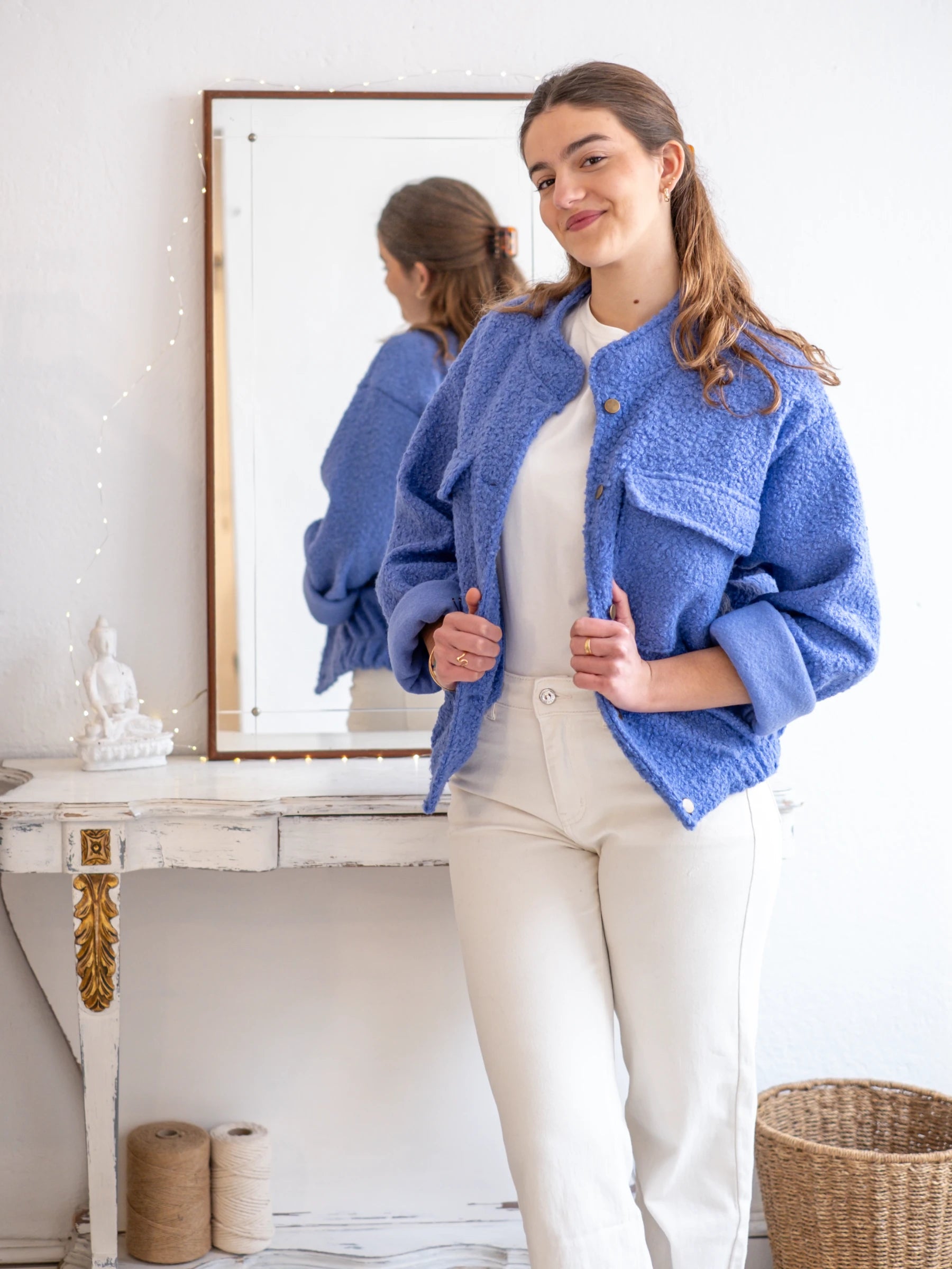 BOUCLÉ BOMBER JACKET