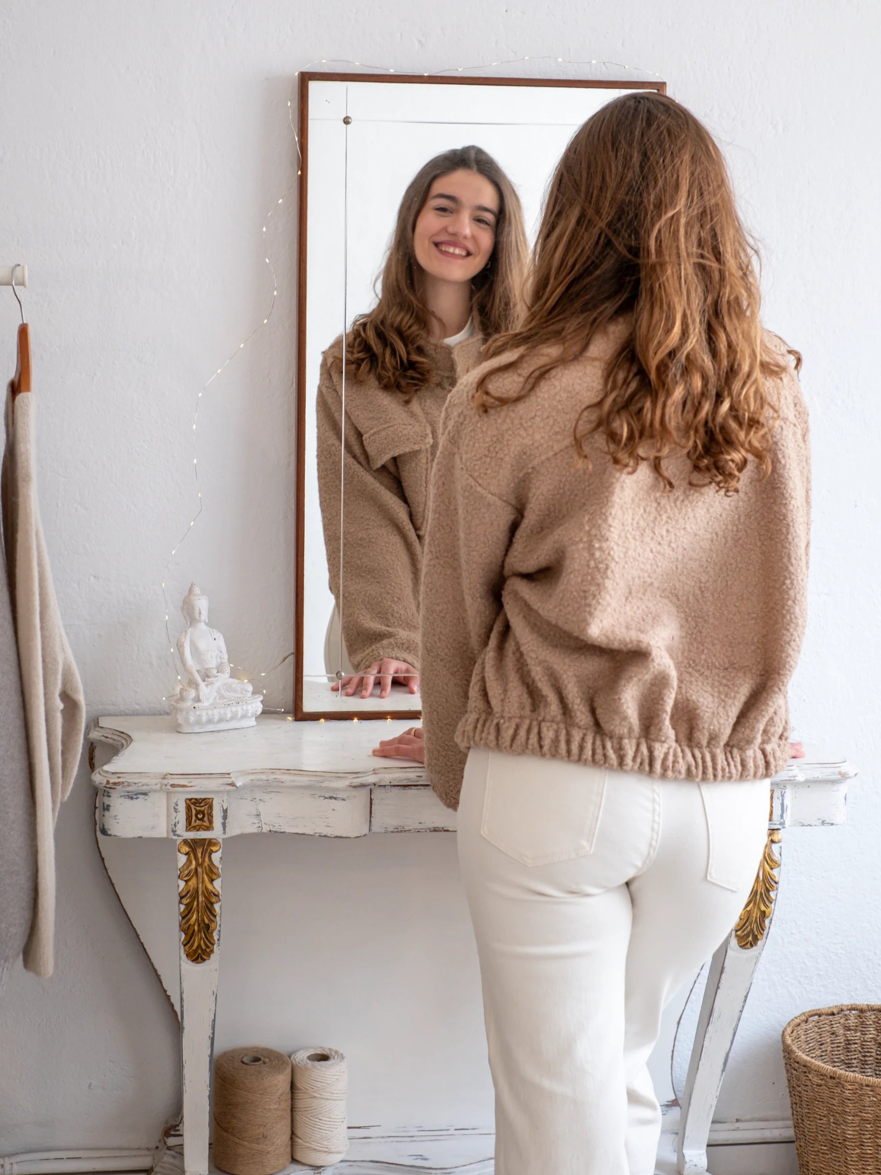 BOUCLÉ BOMBER JACKET