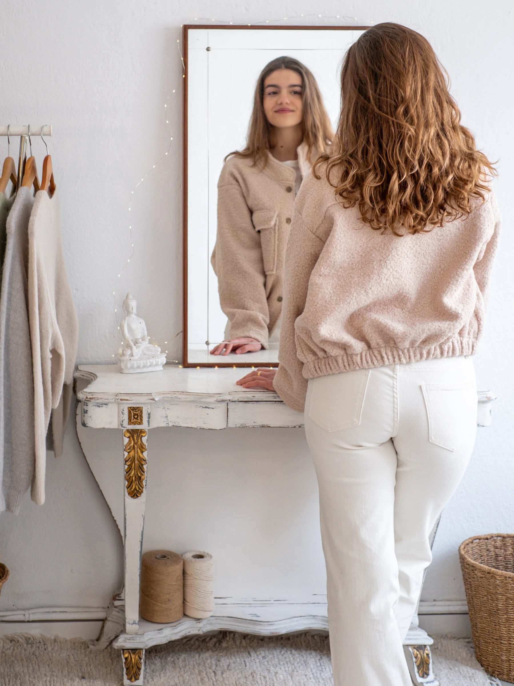 BOUCLÉ BOMBER JACKET