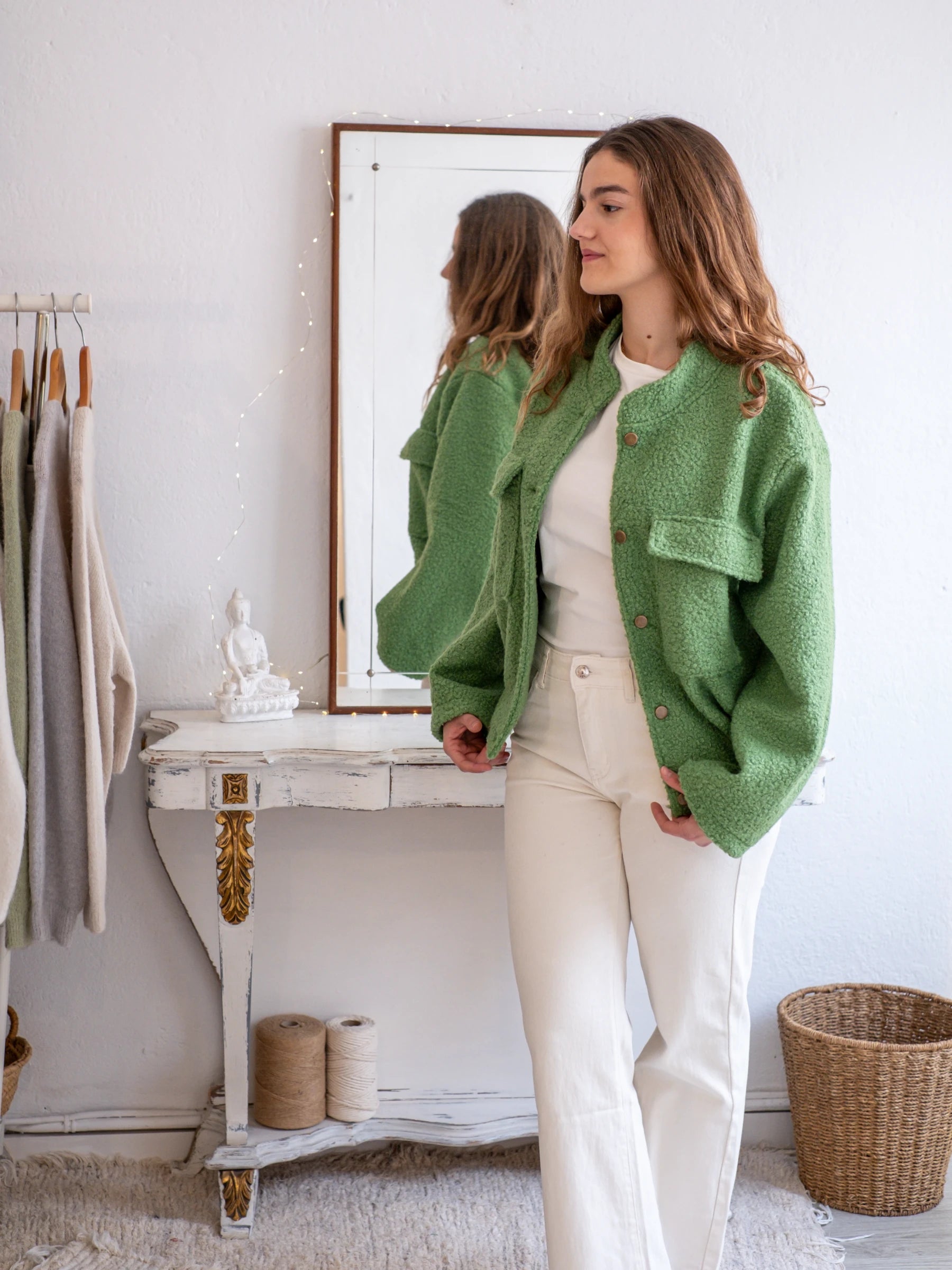 BOUCLÉ BOMBER JACKET