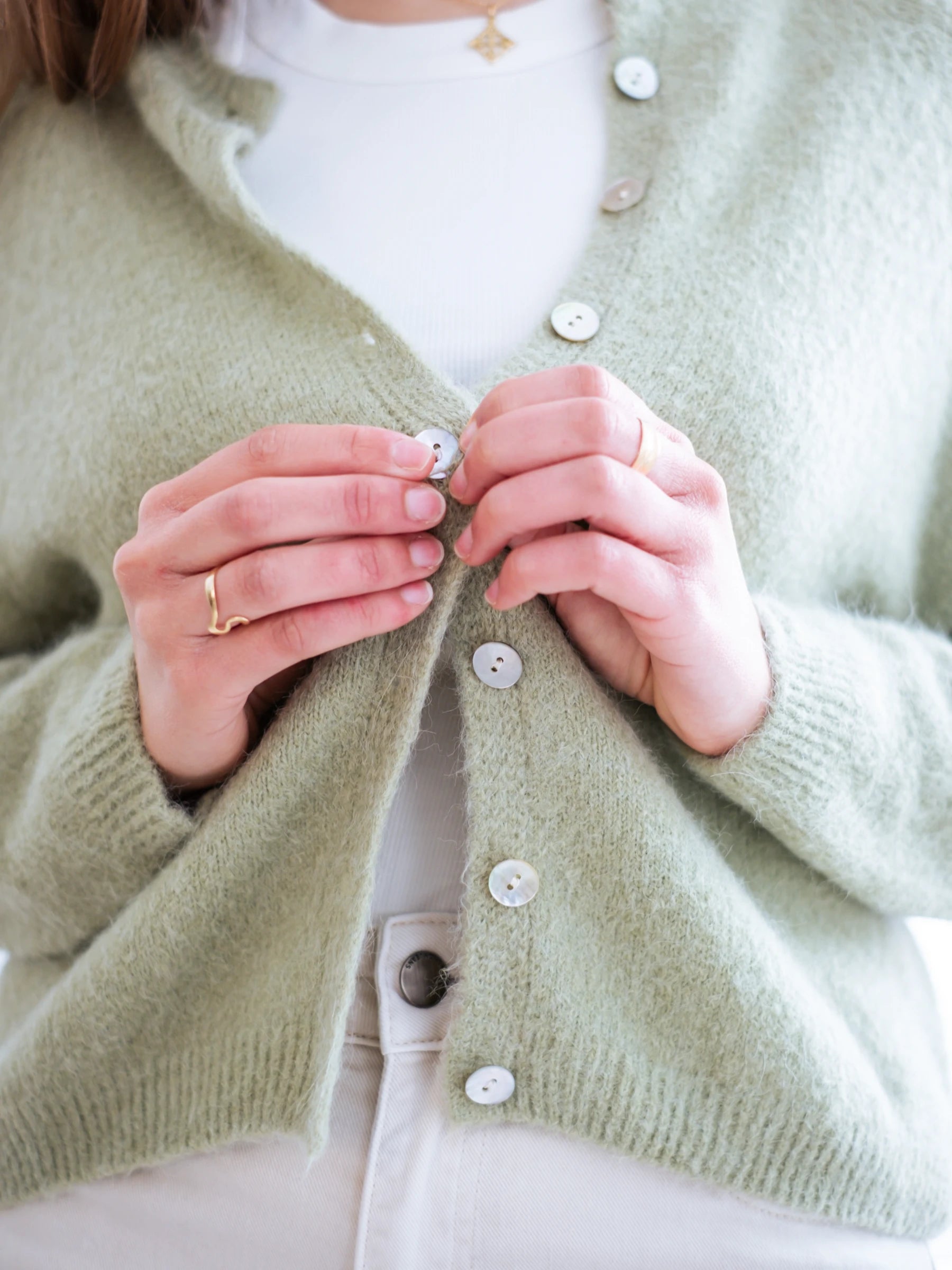 LA VICTORIA | LONG SLEEVES CROP SHAPE CARDIGAN WITH ALPACA - ONE SIZE