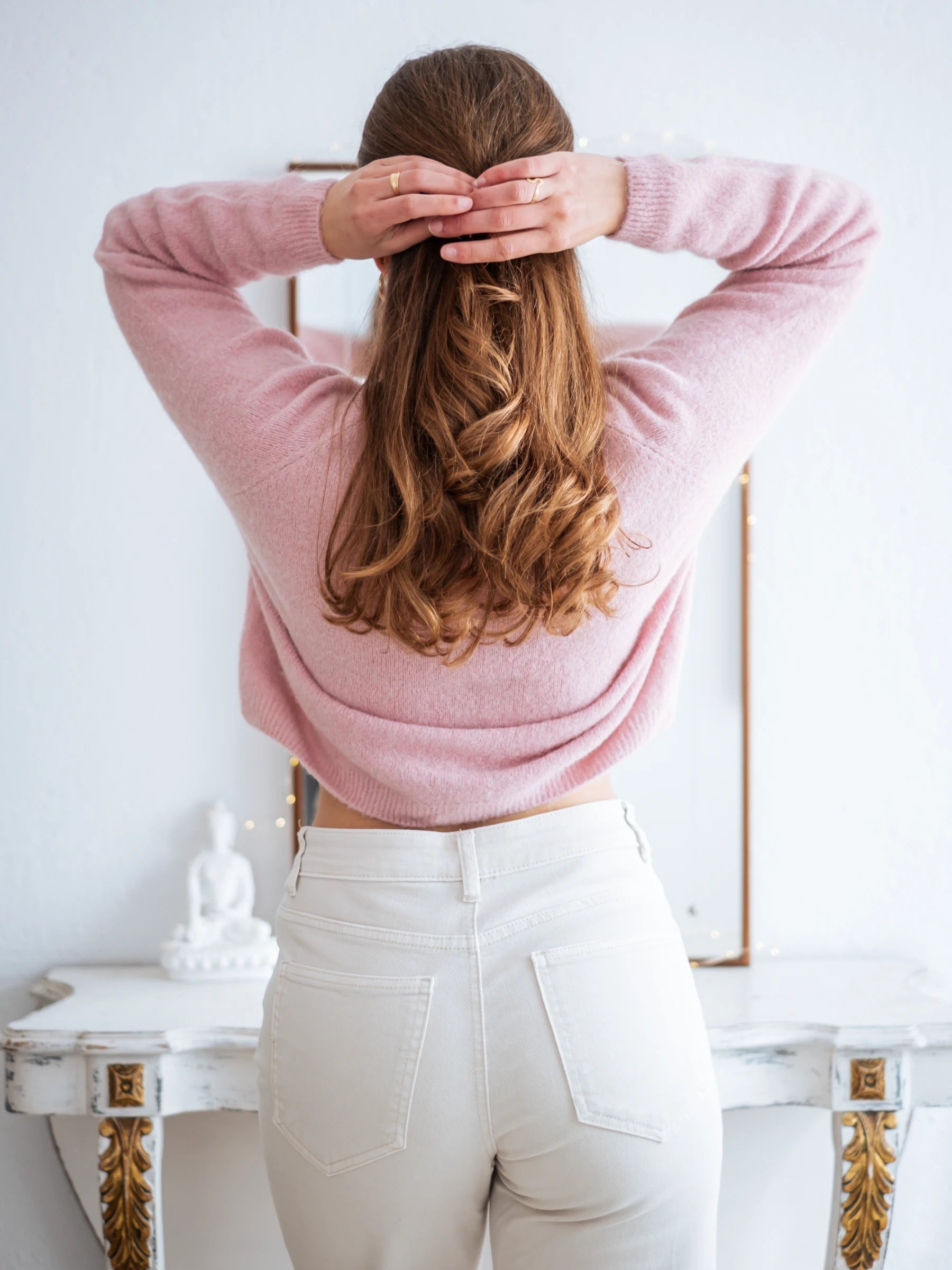 LA VICTORIA | LONG SLEEVES CROP SHAPE CARDIGAN WITH ALPACA - ONE SIZE