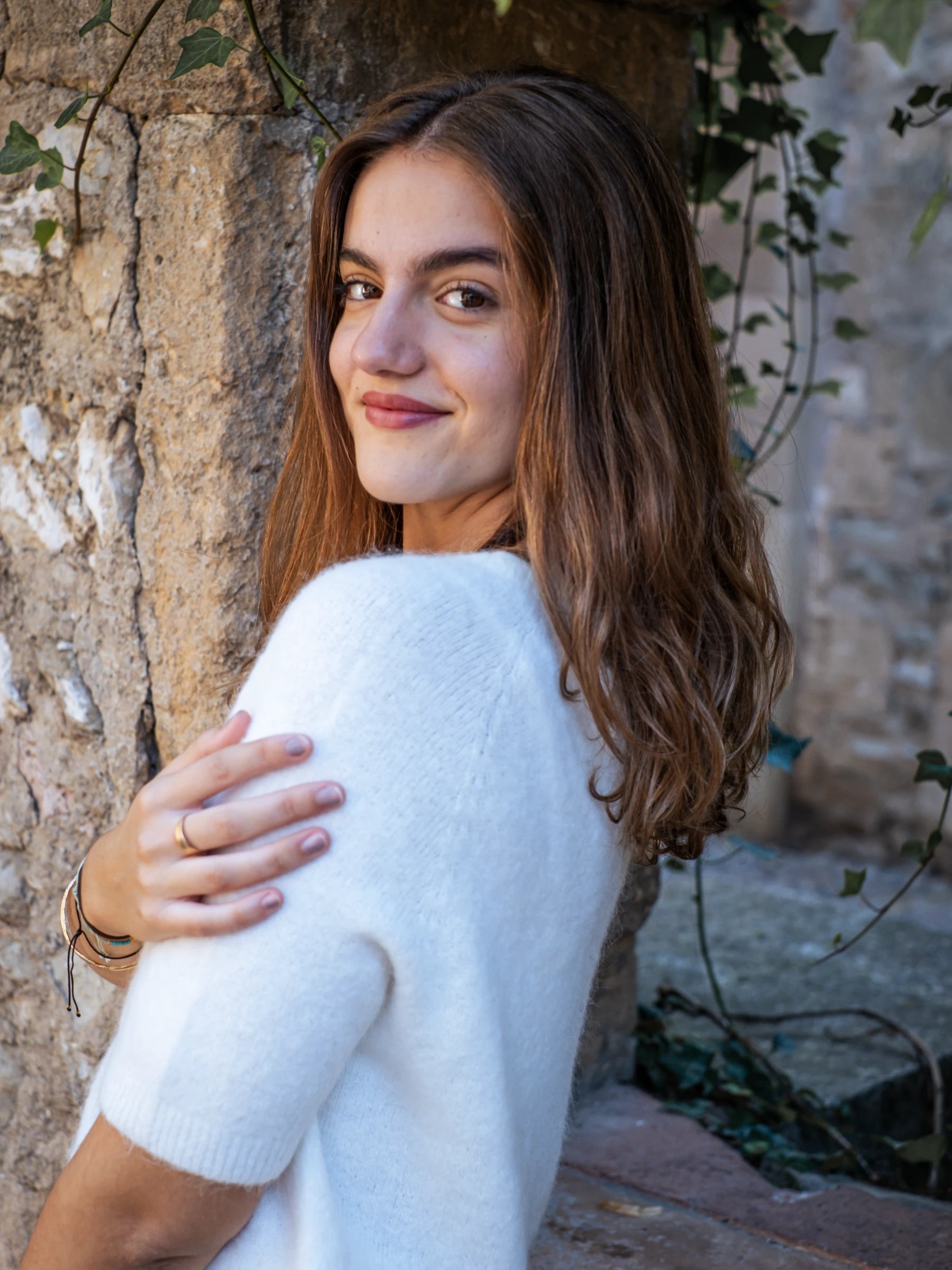 MURTA SHORT SLEEVES CROP SHAPE JUMPER WITH ALPACA