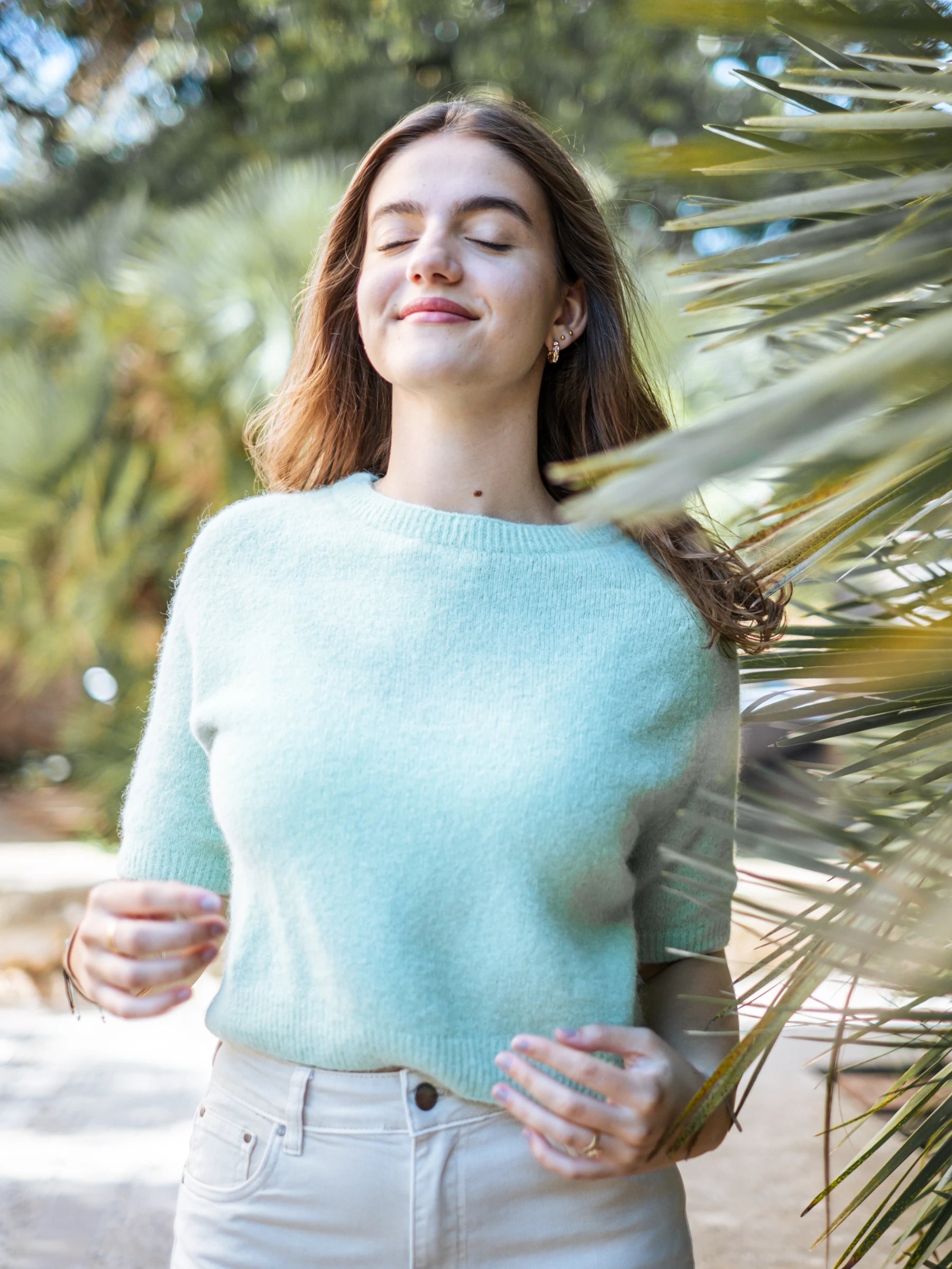 MURTA SHORT SLEEVES CROP SHAPE JUMPER WITH ALPACA