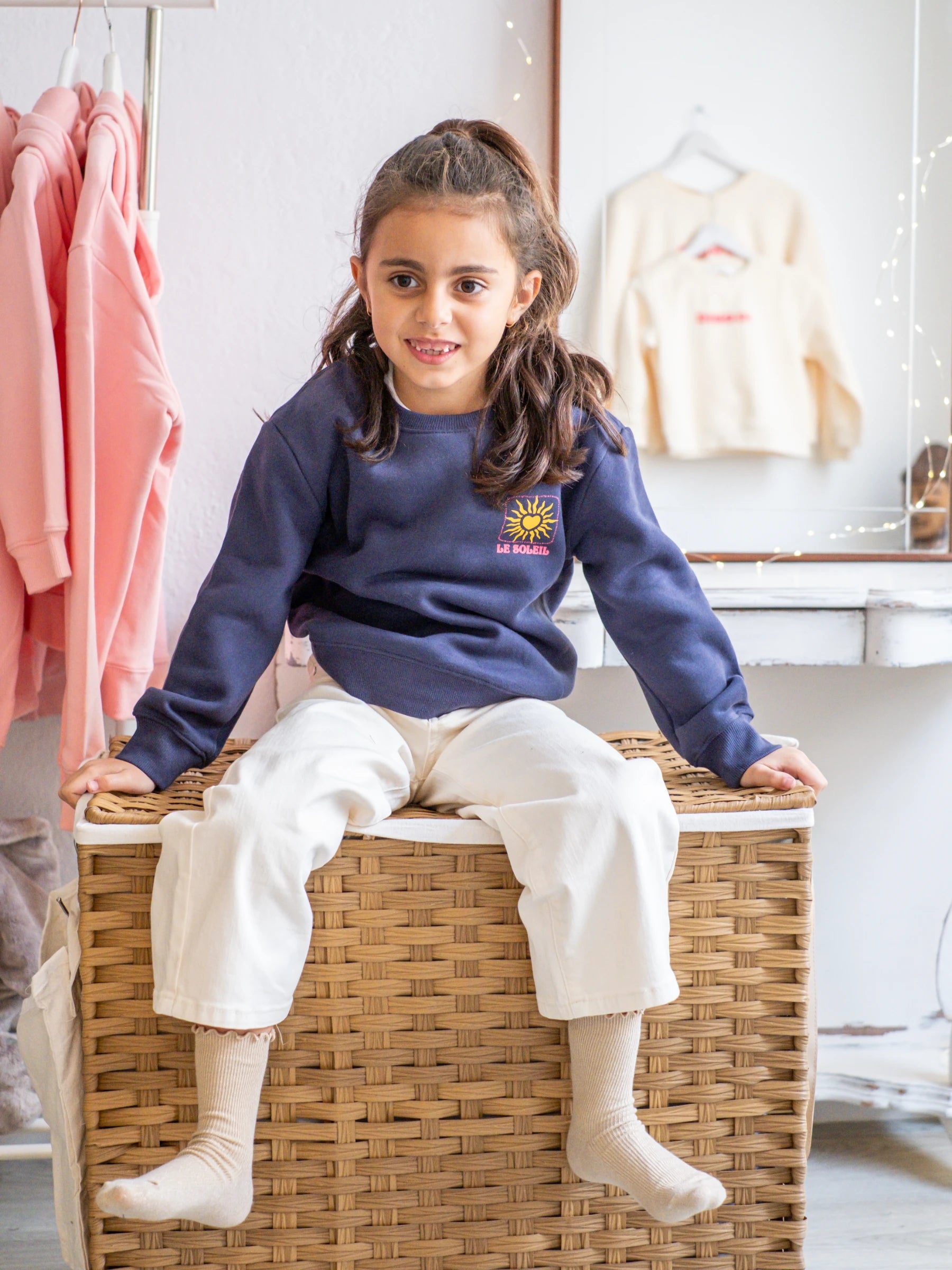 “Le Soleil” Cotton Sweatshirt | FOR GIRL