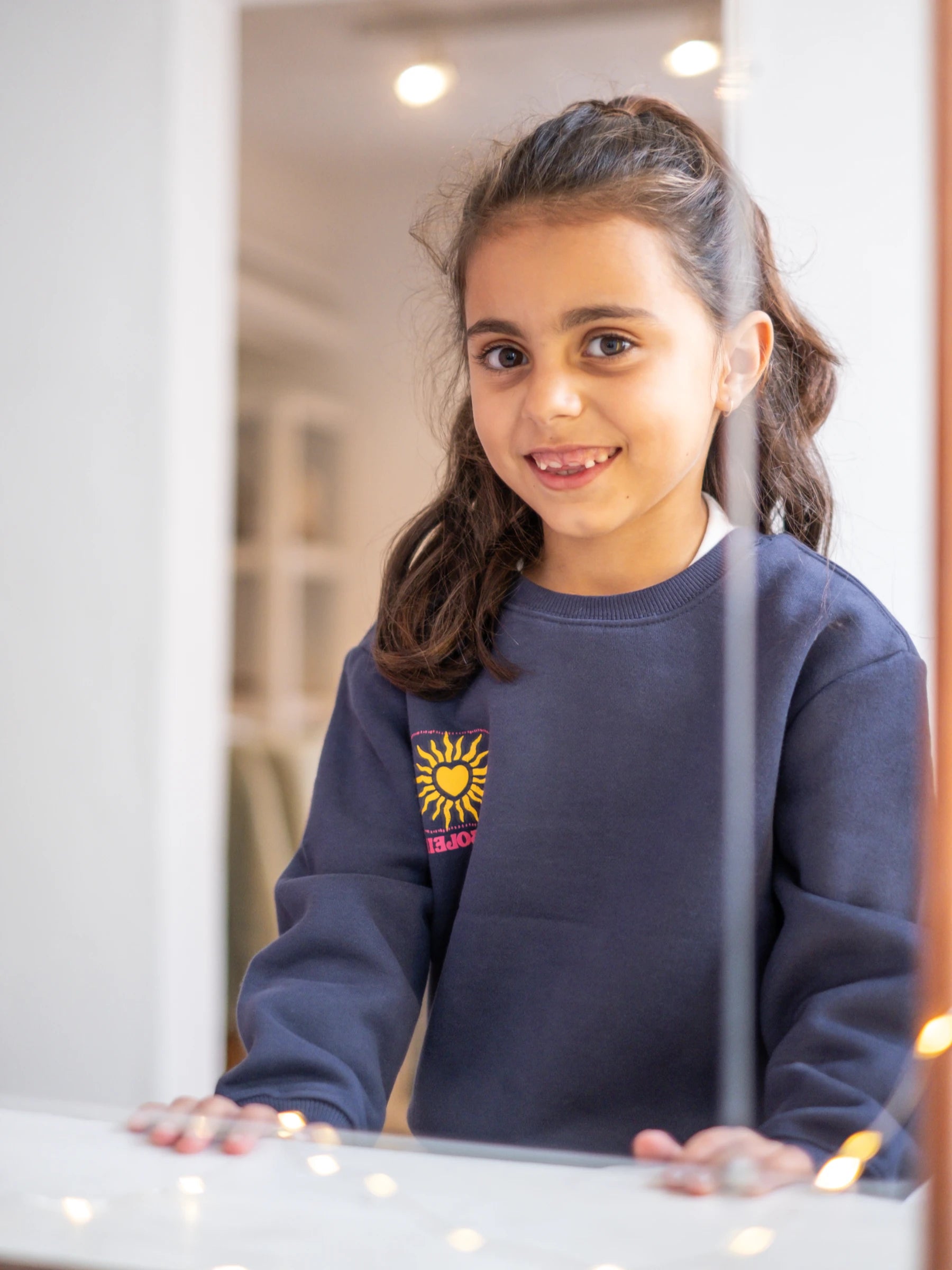 “Le Soleil” Cotton Sweatshirt | FOR GIRL