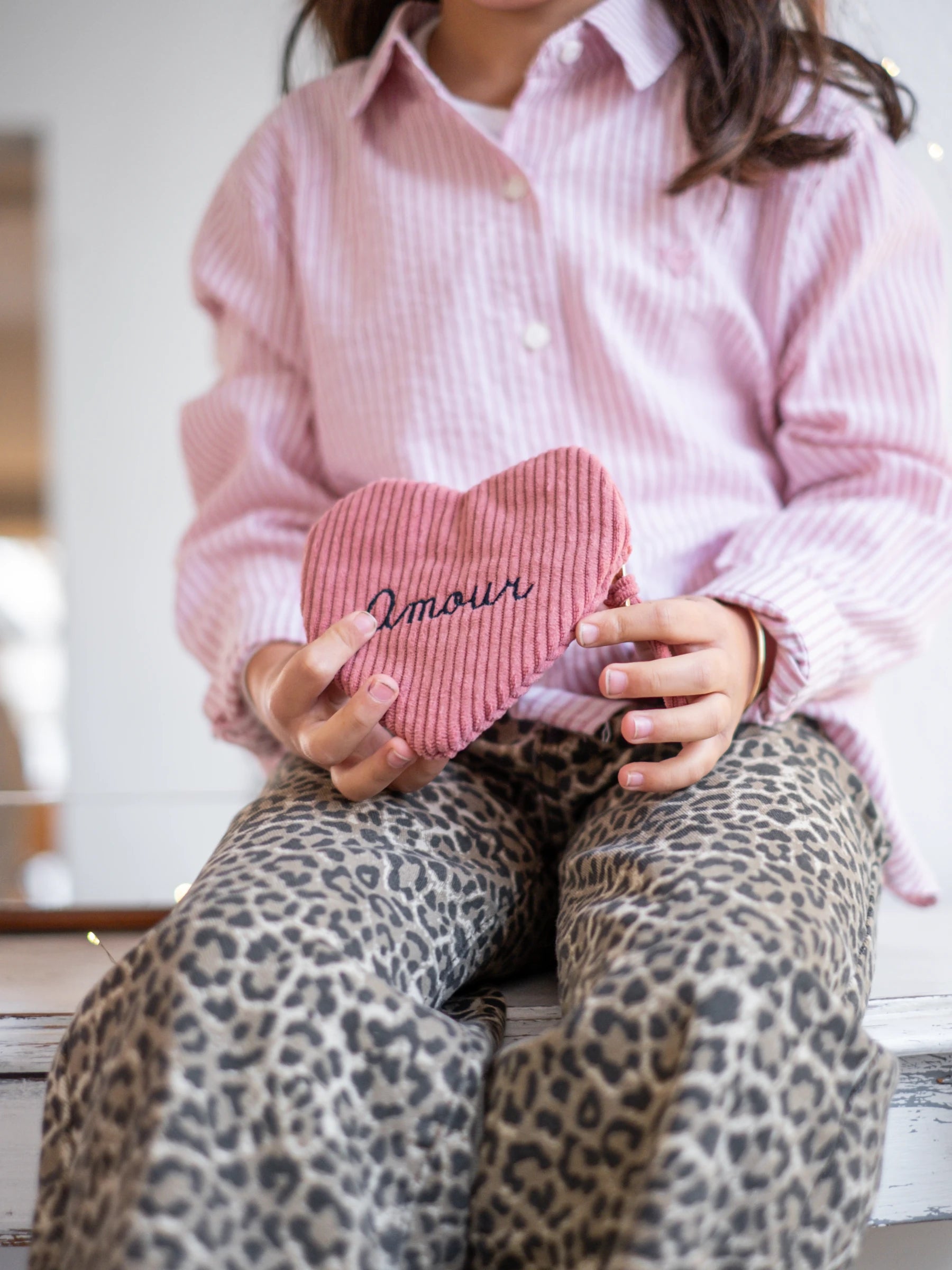 Pink & White Striped Shirt | FOR GIRL