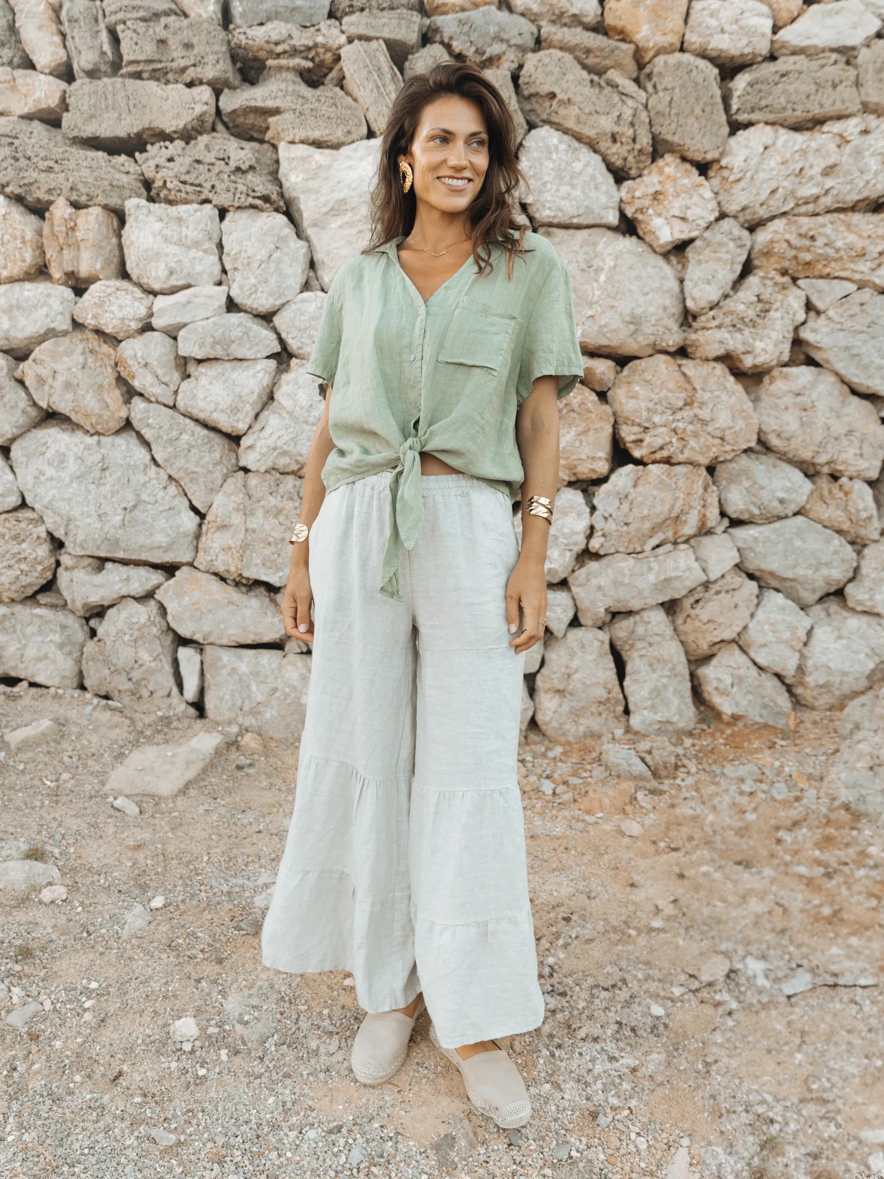 CARBO SHIRT WITH KNOT DETAIL
