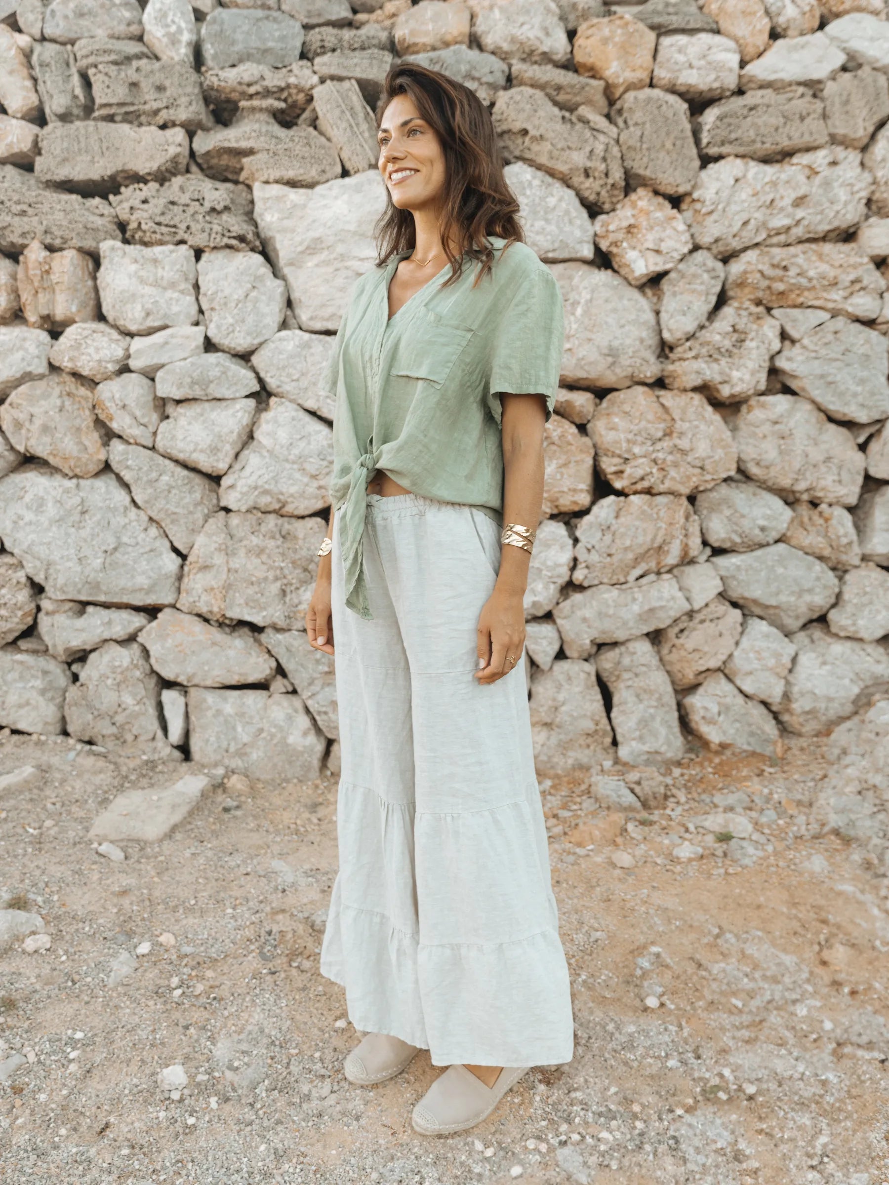 CARBO SHIRT WITH KNOT DETAIL
