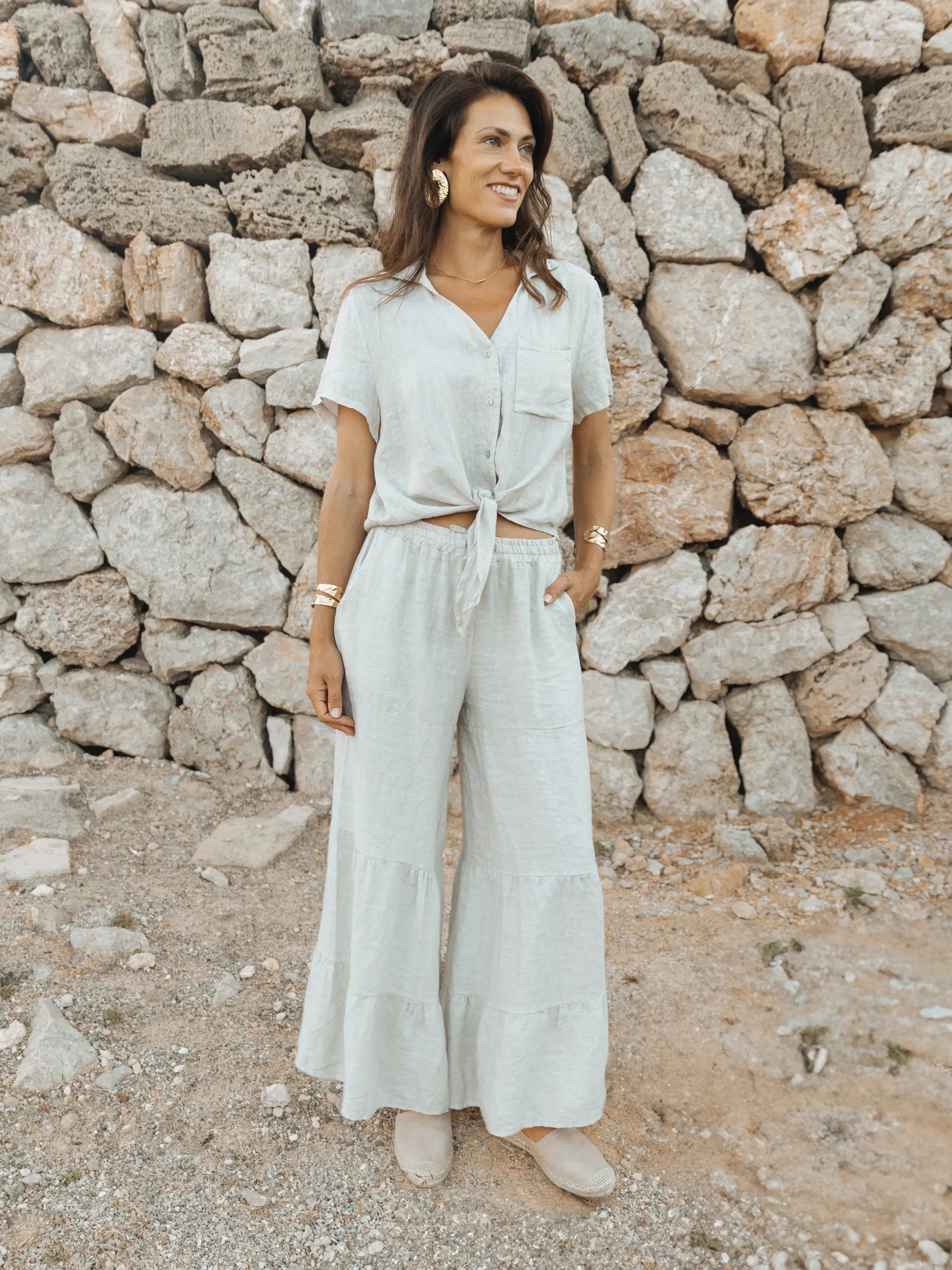 CARBO SHIRT WITH KNOT DETAIL