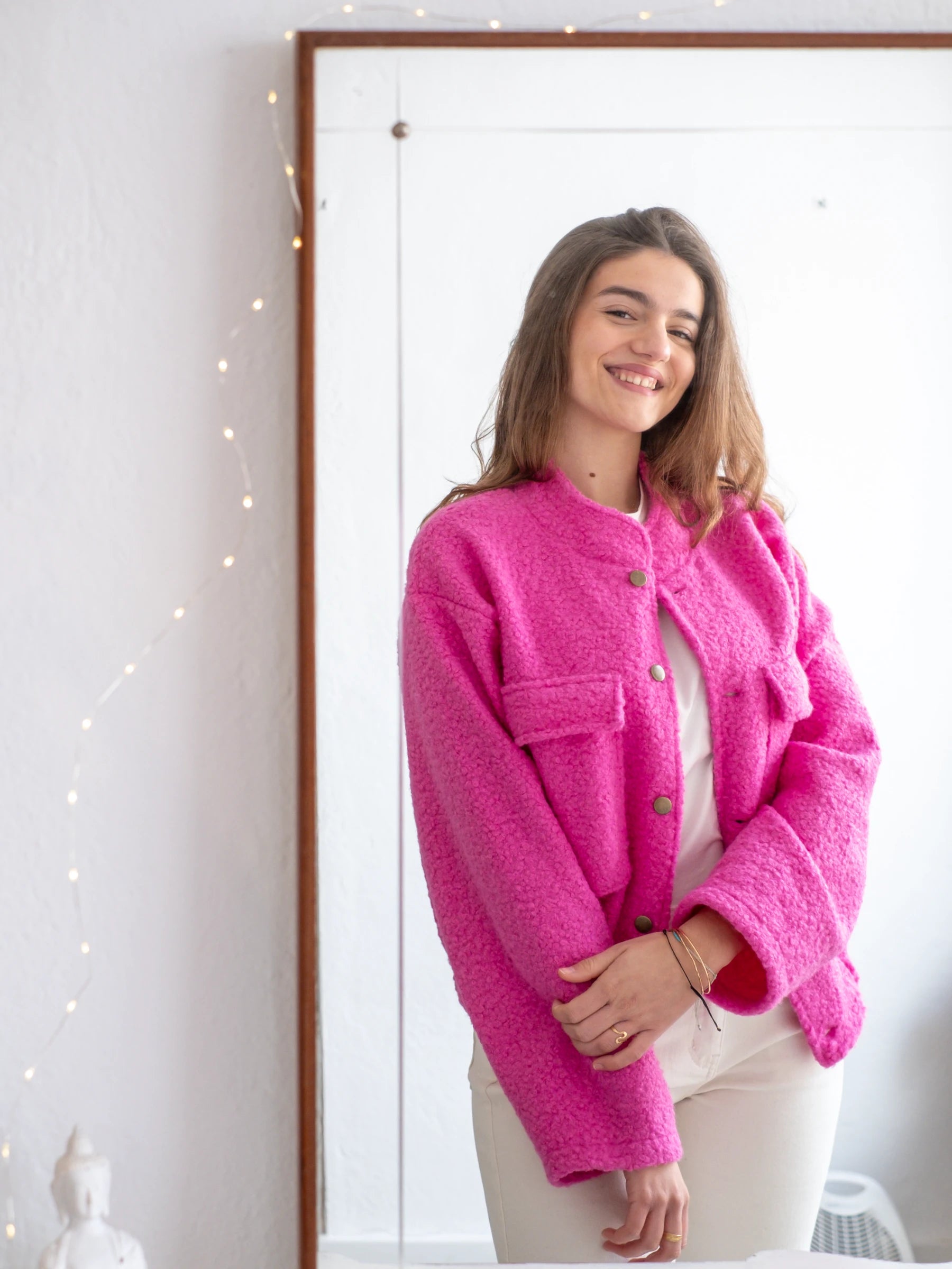 BOUCLÉ BOMBER JACKET