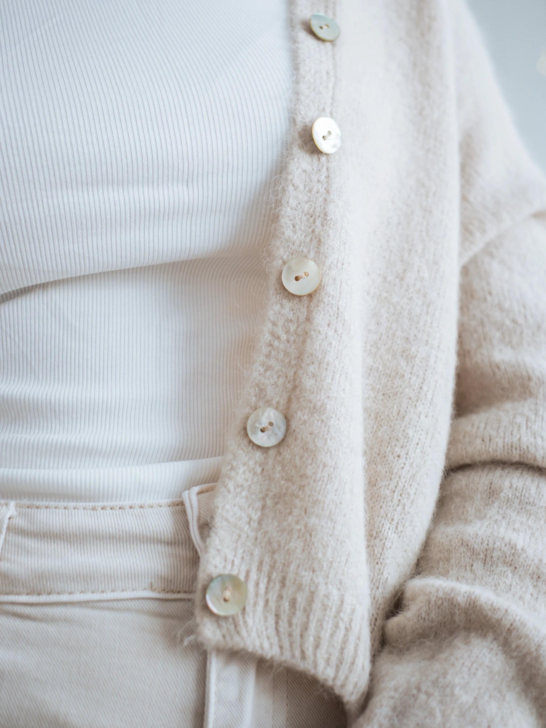 LA VICTORIA | LONG SLEEVES CROP SHAPE CARDIGAN WITH ALPACA - ONE SIZE