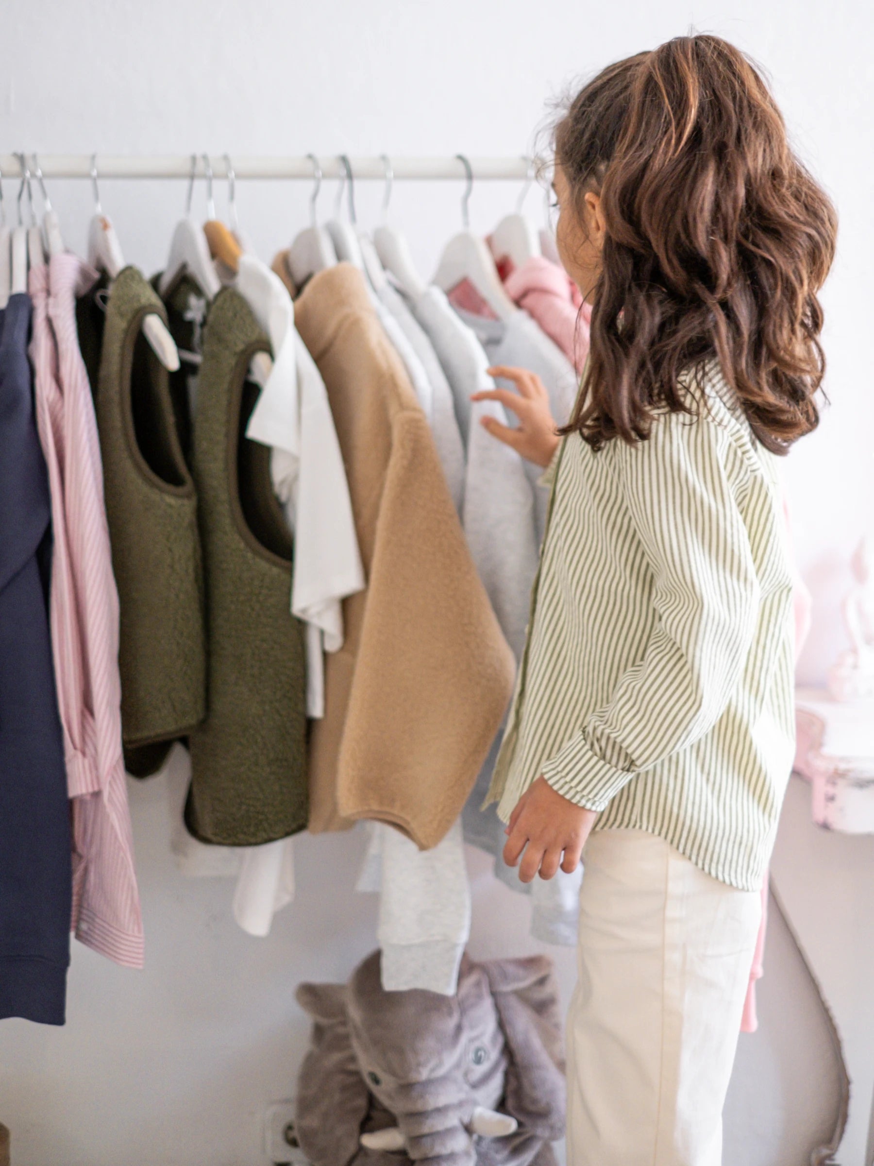 Green & White Striped Shirt | FOR WOMAN